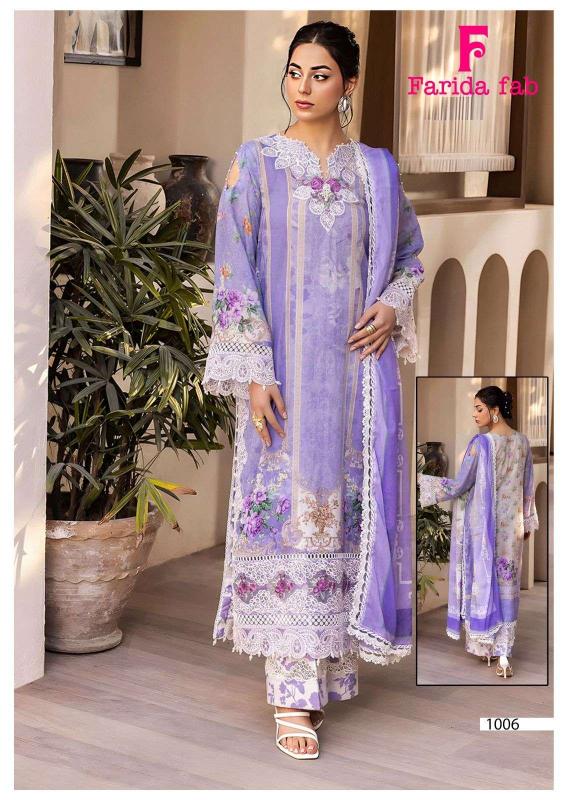 Farida fab parian dream vol- 22 cotton printed salwar suits wholesale